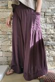 Basso Shirring Sailor Palazzo Pant Deep Damson